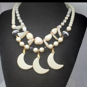 Vtg. New Mother Of Pearls Necklace